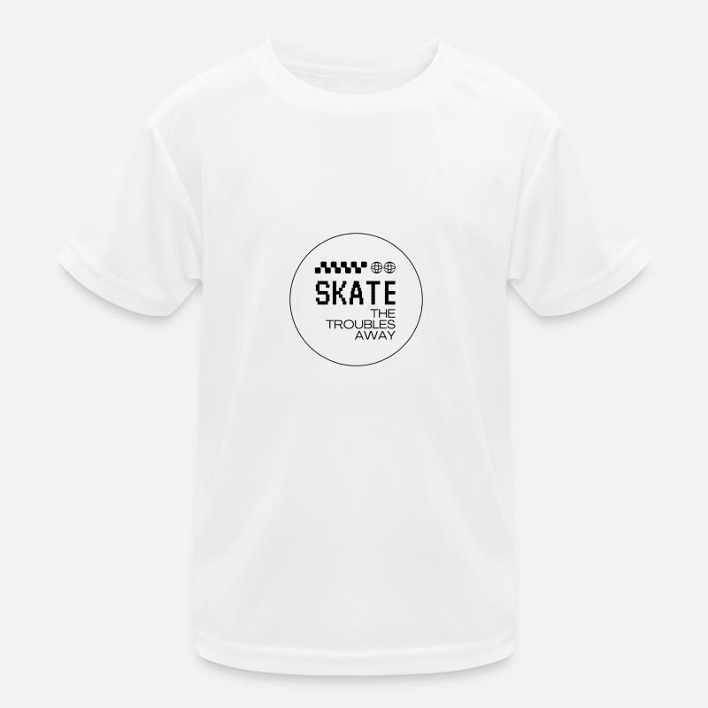 SKATE THE TROUBLES AWAY Kinder Funktions-T-Shirt