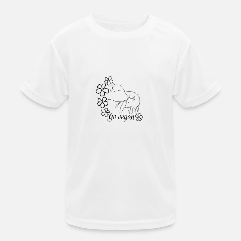 Go vegan-Mutterliebe Kuh Kinder Funktions-T-Shirt