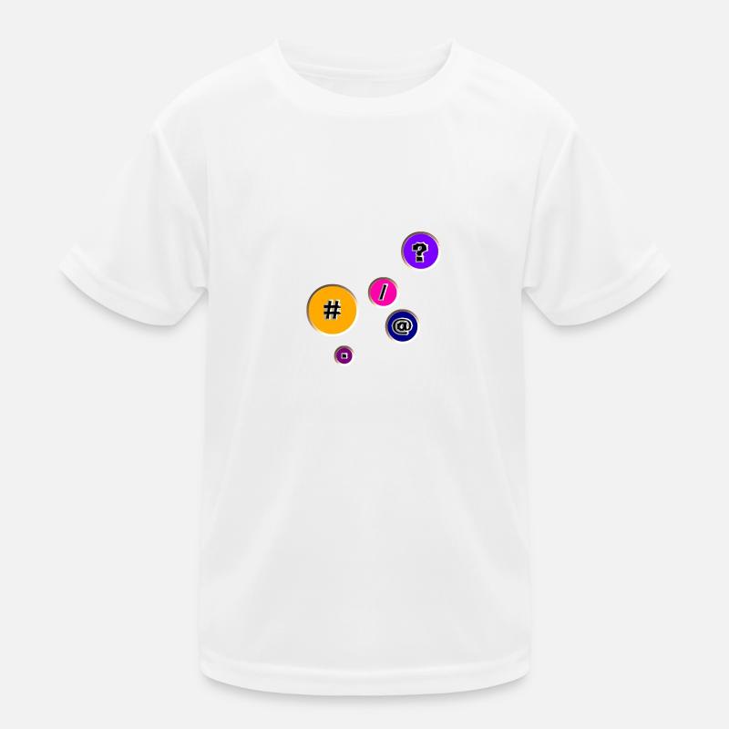 Buttons with characters - Kids Functional T-Shirt - white