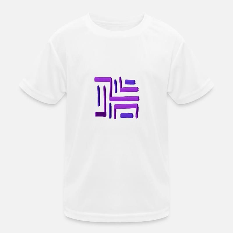 Purple Paint Maze Kids Functional T-Shirt