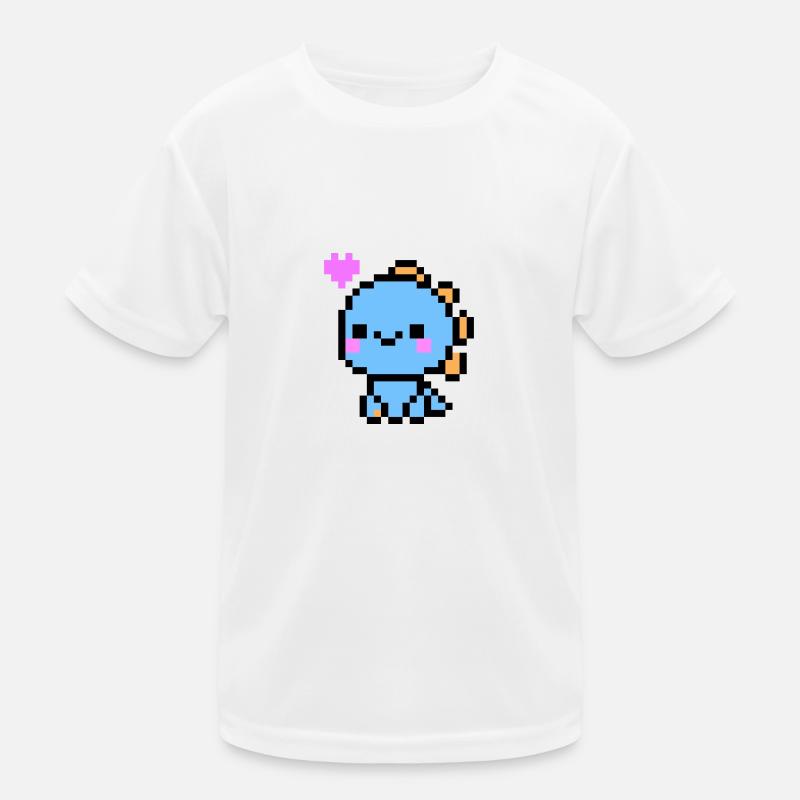Cute Light Blue Dino Kids Functional T-Shirt