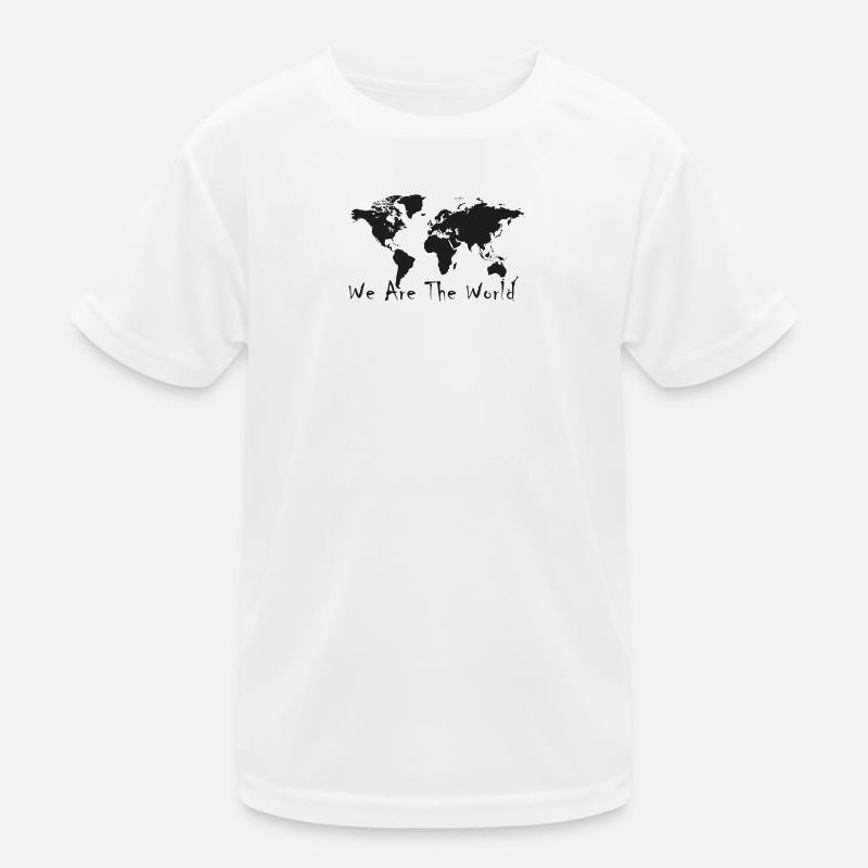 World Unity Map Silhouette Kids Functional T-Shirt