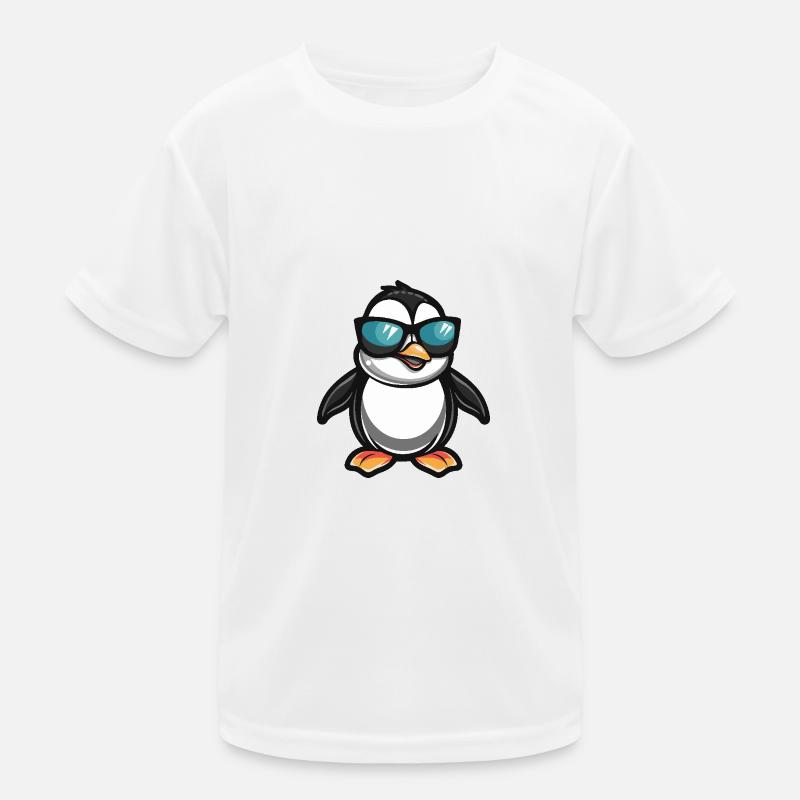 Pinguin Cool Comic Kinder Funktions-T-Shirt