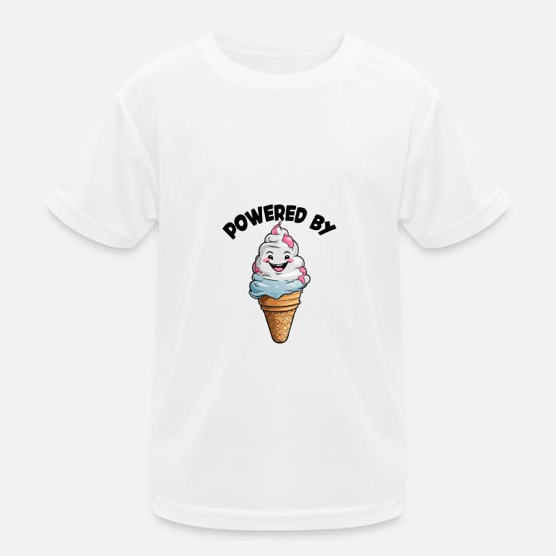 Lachende Eistüte Lustiges Eiscreme Design Spruch Kinder Funktions-T-Shirt