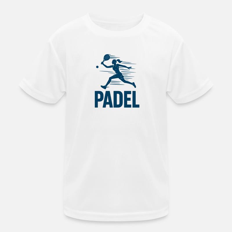 Padel Sprinter Silhouette Kinder Funktions-T-Shirt