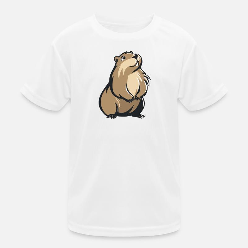 Cute Groundhog Kids Functional T-Shirt