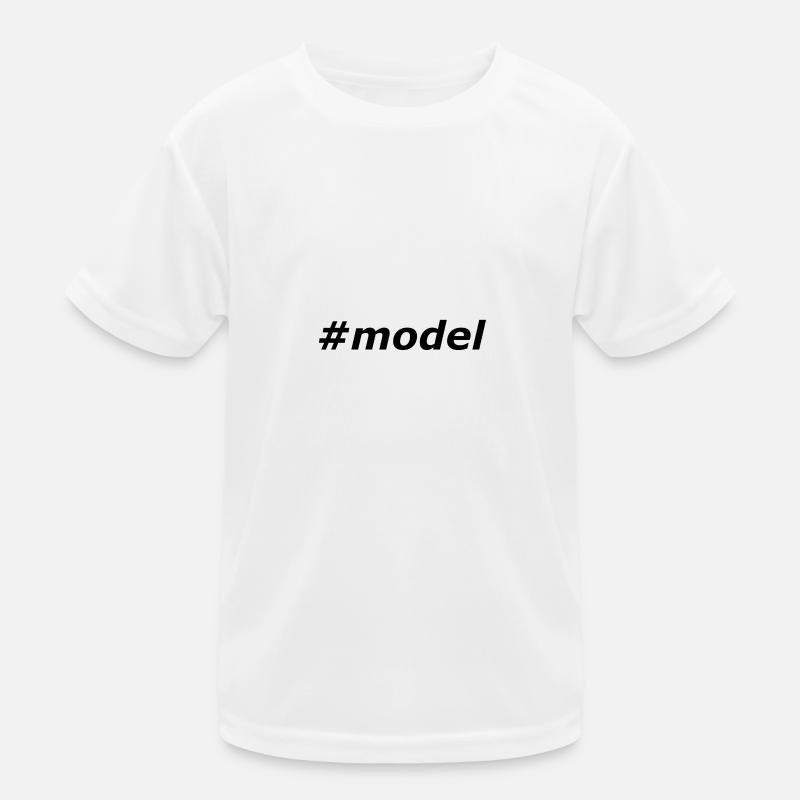 #model - Kinder Funktions-T-Shirt - Weiß