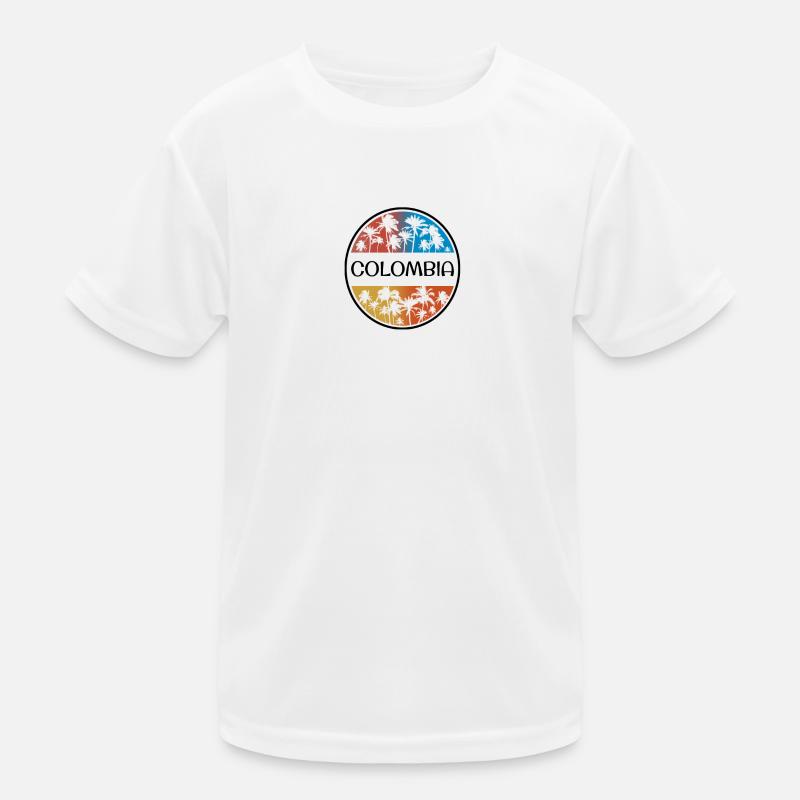 Colombia Palm Tree Stylish Vacation Souvenir Kids Functional T-Shirt