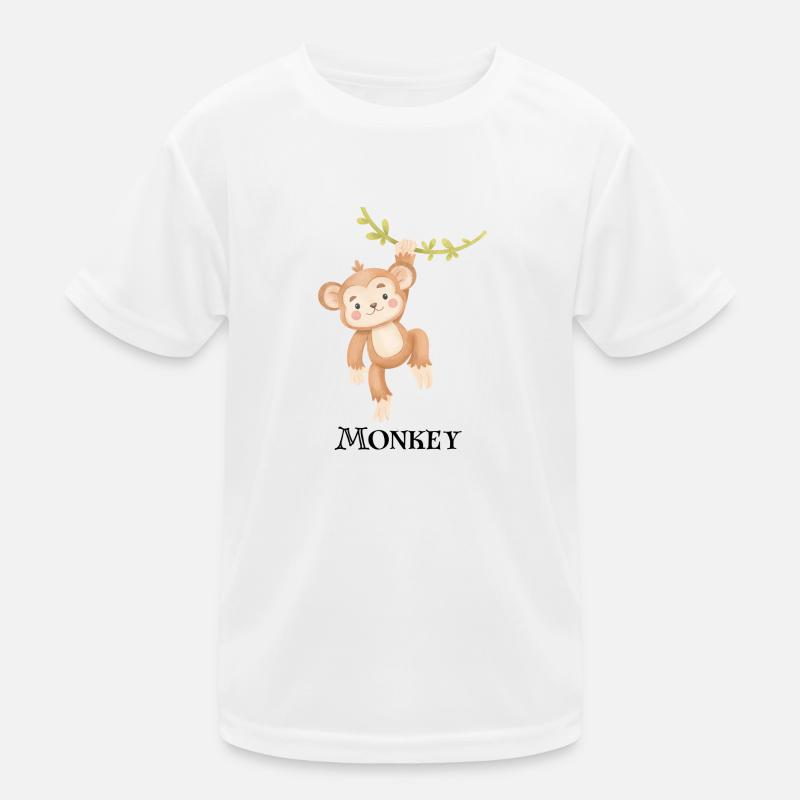 🐵 Bleib locker – mit unserem Affen-Design! Kinder Funktions-T-Shirt