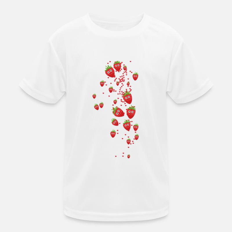 erdbeeren,erdbeere,muster,herzen Kinder Funktions-T-Shirt
