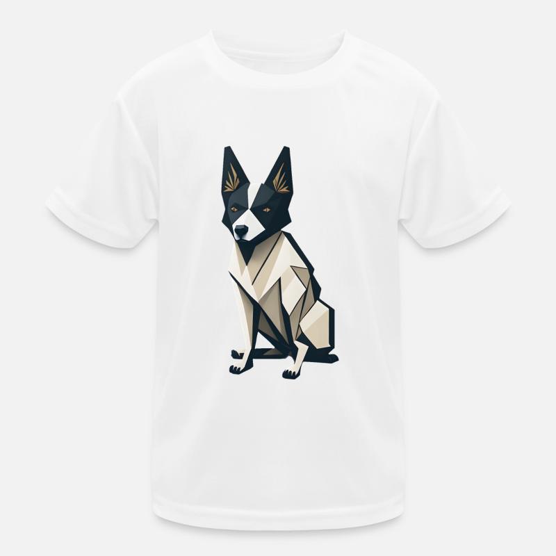 Polygon-Hund Kinder Funktions-T-Shirt