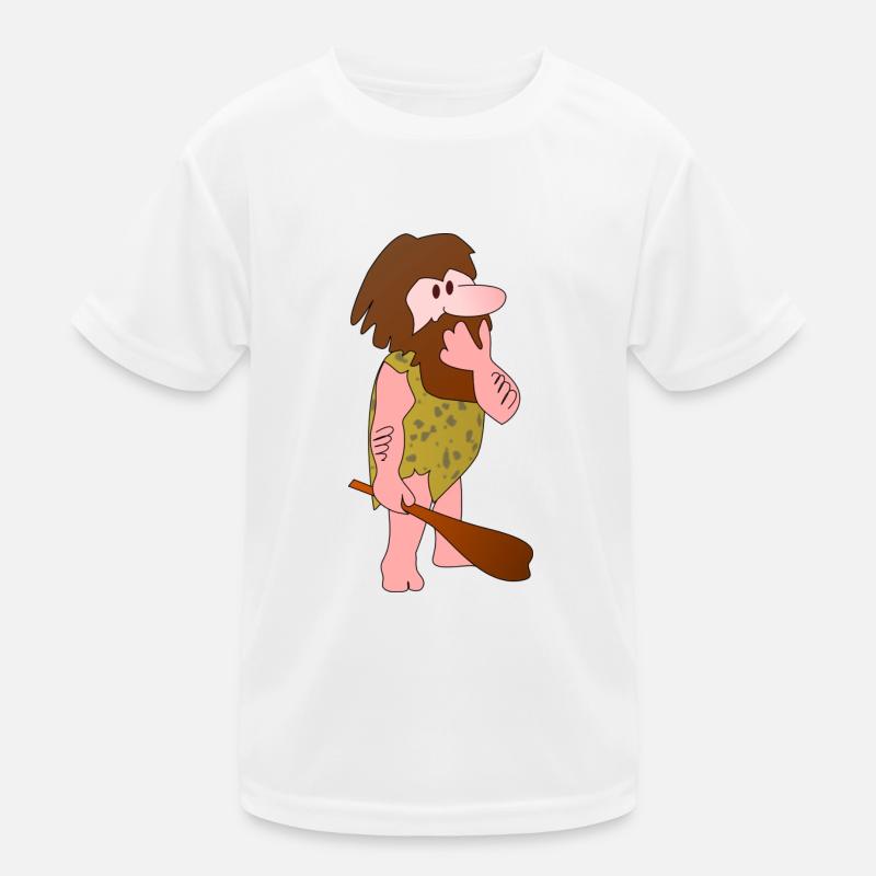 neanderthal cave man caveman steinzeit11 Kids Functional T-Shirt