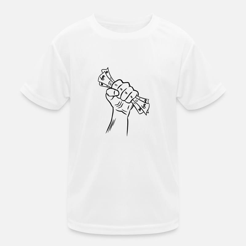 Hand mit Geld Kinder Funktions-T-Shirt