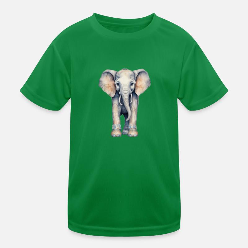 Éléphant avec des bottes colorées T-shirt sport Enfant
