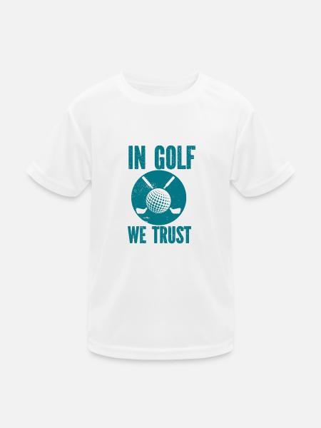 Golf - Golfclub Goldspieler Birdie Elite Luxus - Kinder Funktions-T-Shirt - Weiß - Vorne