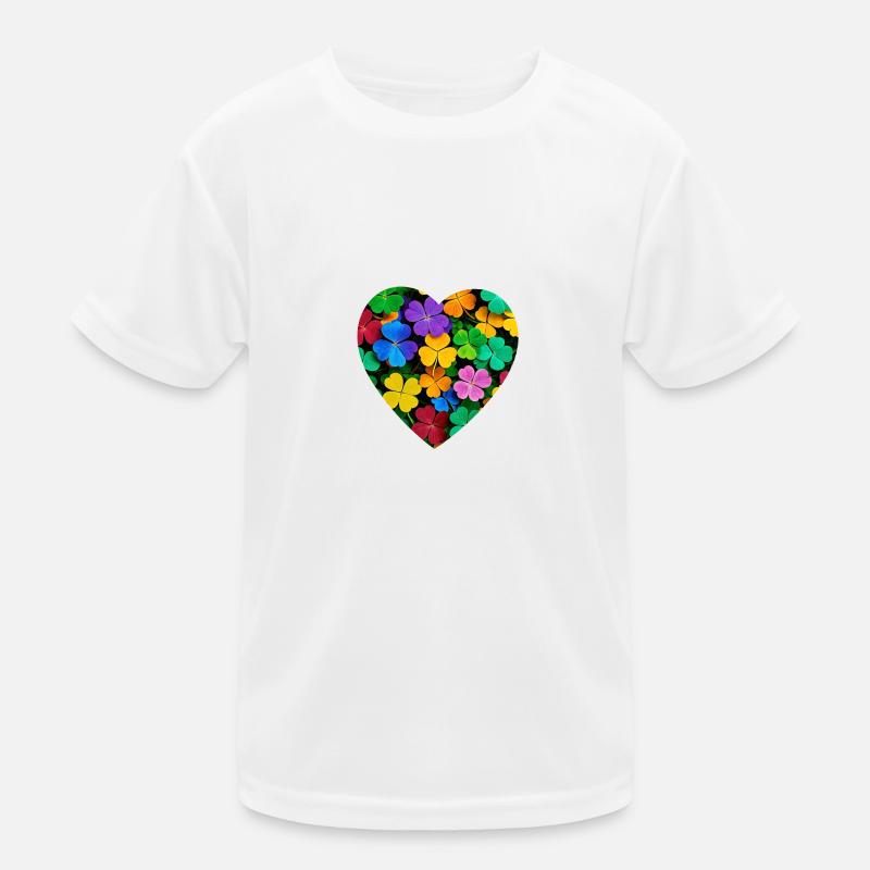 Buntes Kleeblatt Kinder Funktions-T-Shirt