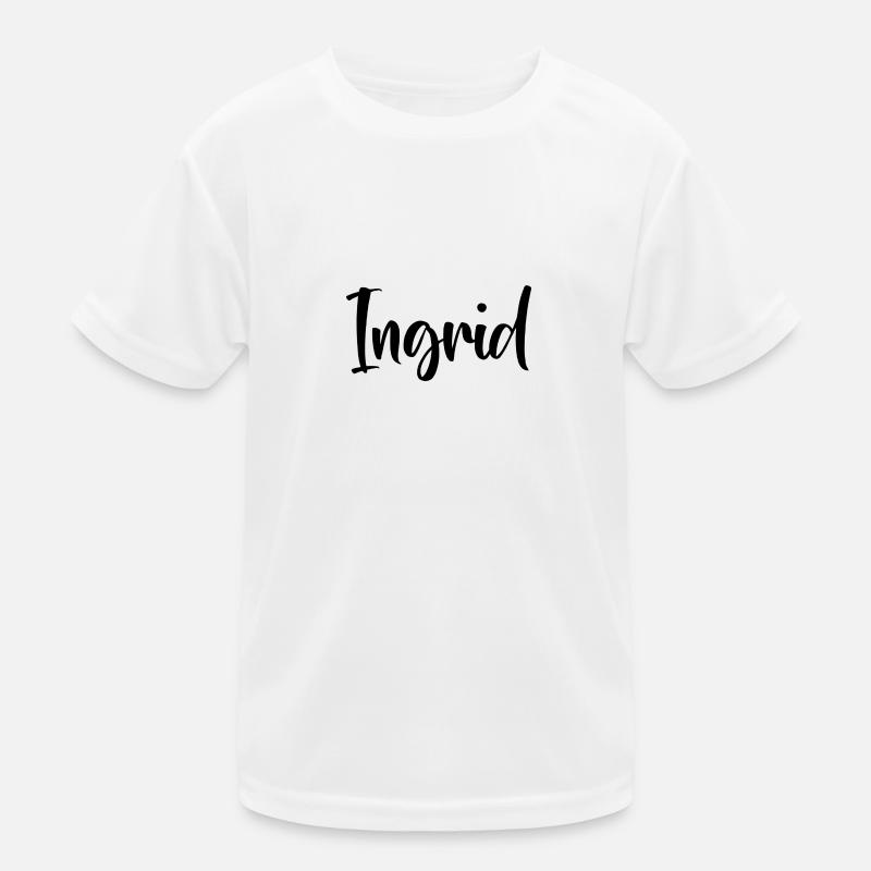 First name Ingrid Kids Functional T-Shirt