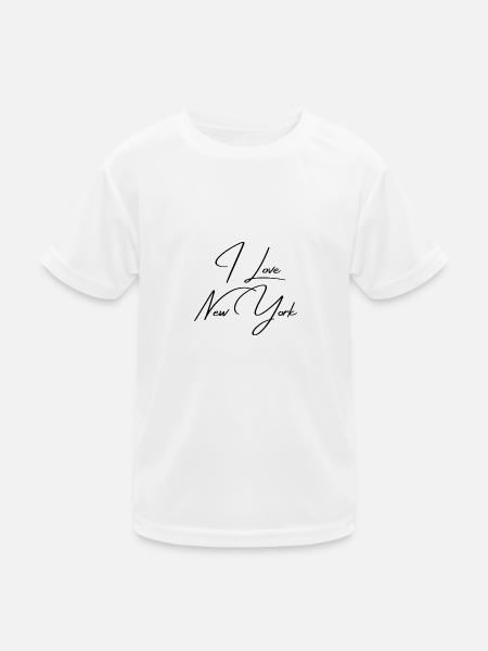 I Love New York - Kinder Funktions-T-Shirt - Weiß