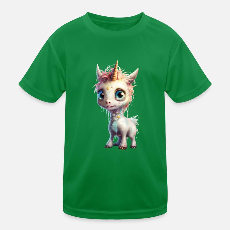 Mignonne Licorne zombie T-shirt sport Enfant