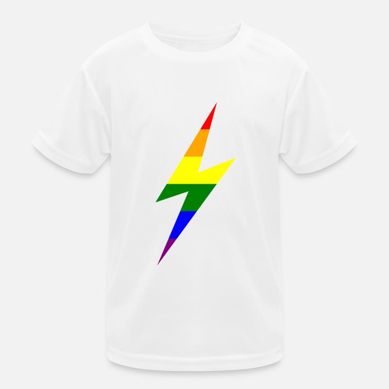 Regenbogen Blitz Kinder Funktions-T-Shirt