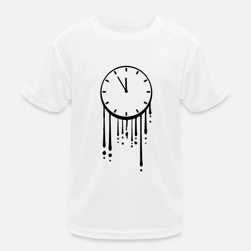 Melting Clock Drops Kids Functional T-Shirt