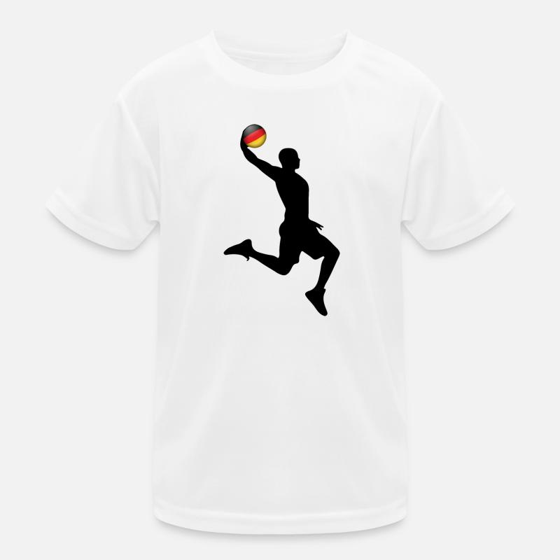 Basketball Sieg Deutschland Kinder Funktions-T-Shirt