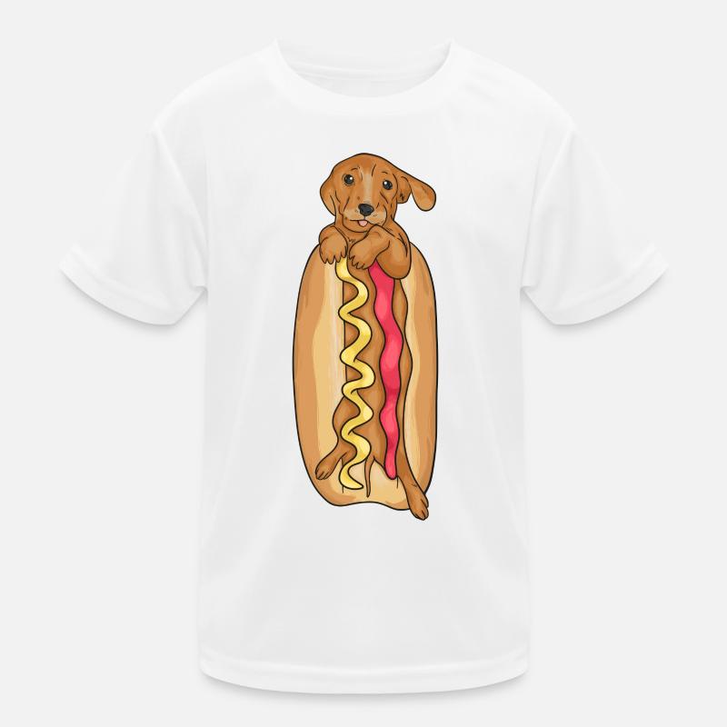 dachshund - Kids Functional T-Shirt - white