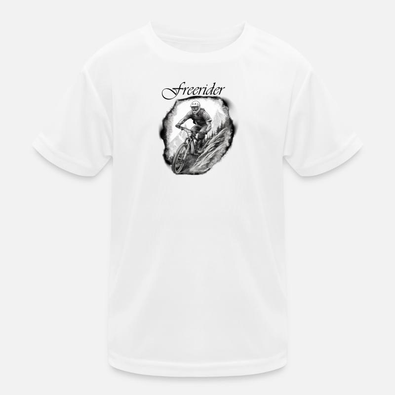 Freerider - Kinder Funktions-T-Shirt - Weiß