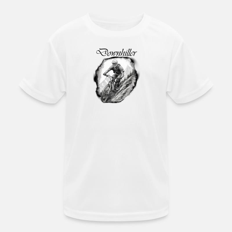 Downhiller - Kinder Funktions-T-Shirt - Weiß