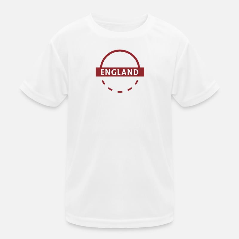 England Text Emblem Circular Kids Functional T-Shirt