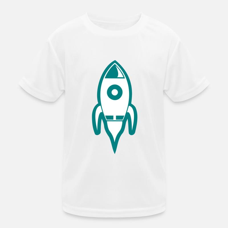 rakete rocket space shuttle ufo raumschiff mond Kinder Funktions-T-Shirt