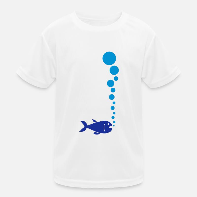 Fish And Bubbles T-shirt sport Enfant