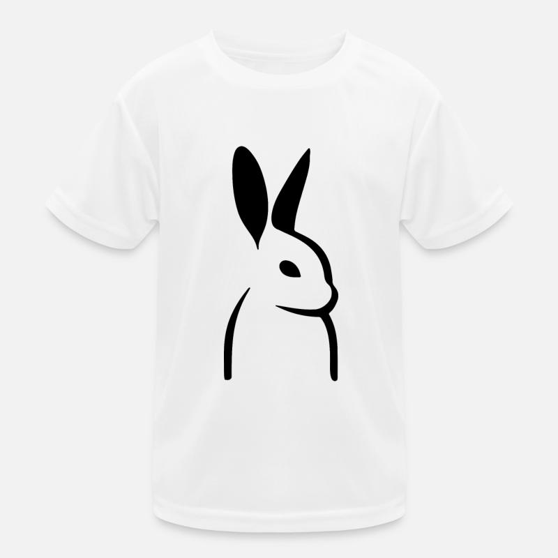 Silhouette de lapin minimaliste T-shirt sport Enfant