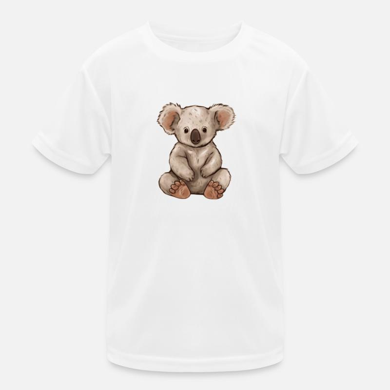 Koala Koalabär Geschenkidee - Kinder Funktions-T-Shirt - Weiß
