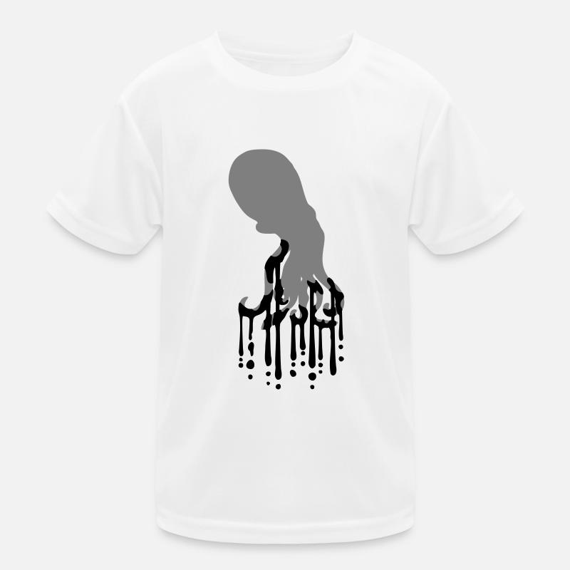 Tentacle Octopus Ink Drop Graffiti Spray Cool Kids Functional T-Shirt