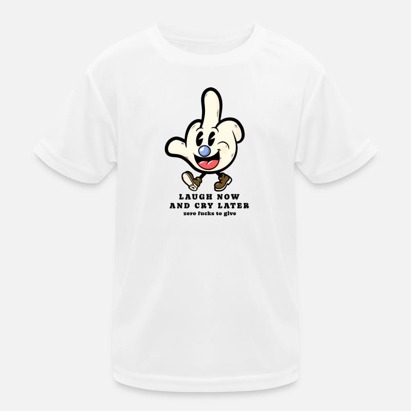 Mittelfinger cartoon Sarkasmus sarkastischer Kinder Funktions-T-Shirt