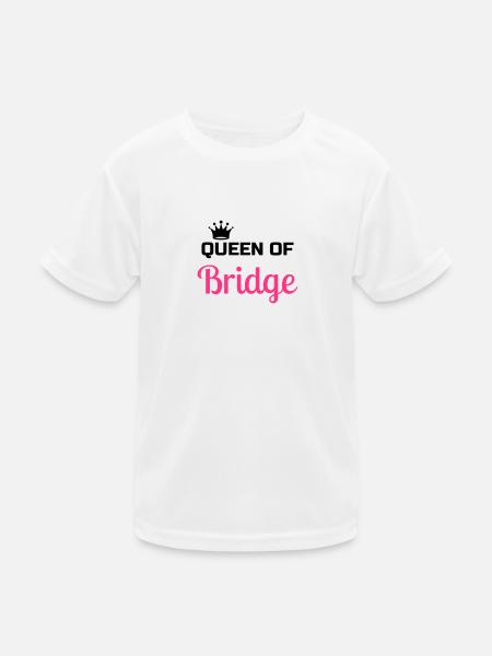 bridge / bridgeur / bridgeuse / cartes - T-shirt sport Enfant - blanc - Devant
