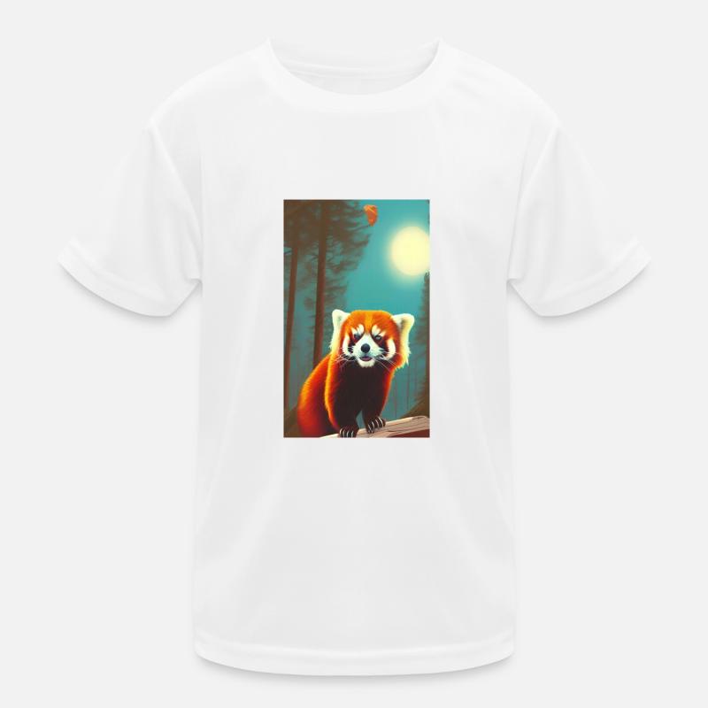 Red Panda Roter Panda, Katzenbär Feuerfuchs - Kinder Funktions-T-Shirt - Weiß