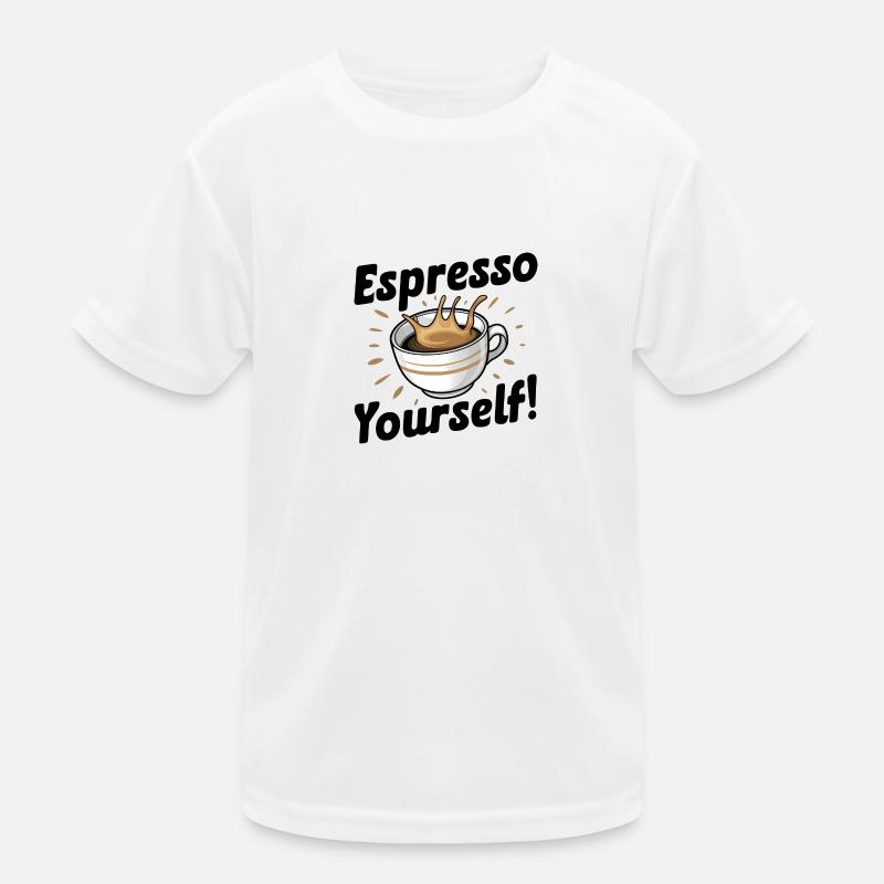 Espresso selber machen! Kinder Funktions-T-Shirt