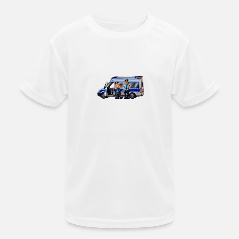 Polizei Bus Kinder Funktions-T-Shirt
