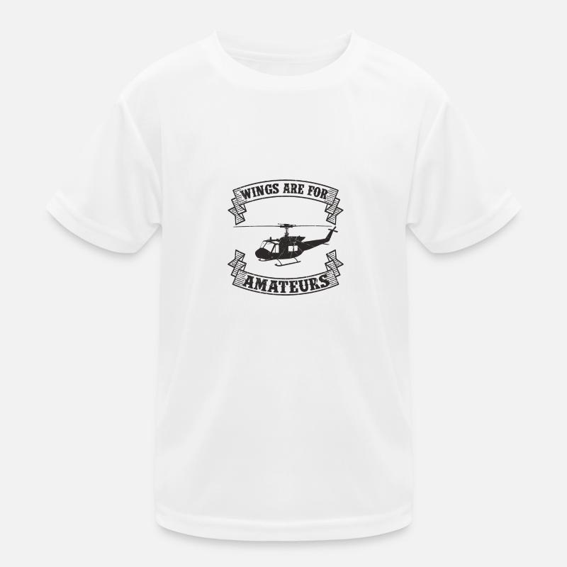 Helikopter Pilot Kinder Funktions-T-Shirt