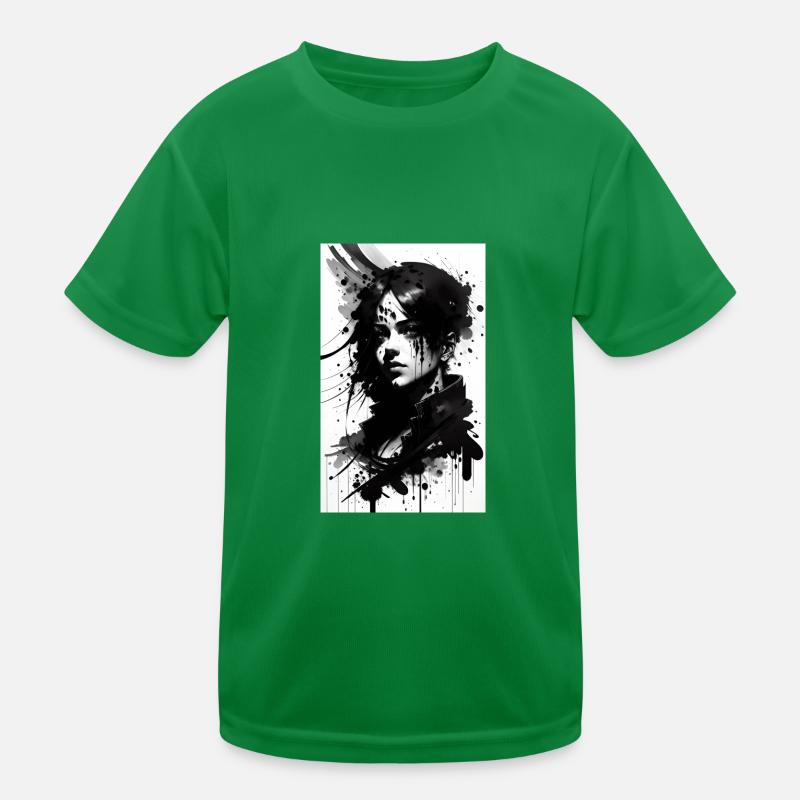 Frau | Gesicht | Mädchen | Anime Kinder Funktions-T-Shirt