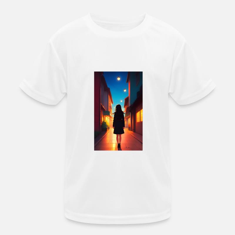 Frau | Gesicht | Mädchen | Anime Kinder Funktions-T-Shirt