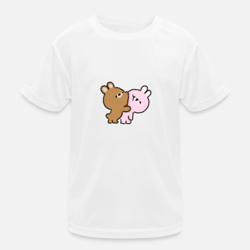 Hasen-Pärchen Kinder Funktions-T-Shirt