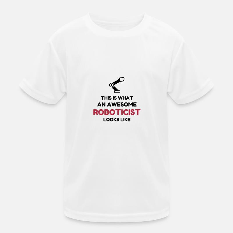 Robotik / Roboter / Robot / Robotics - Kinder Funktions-T-Shirt - Weiß