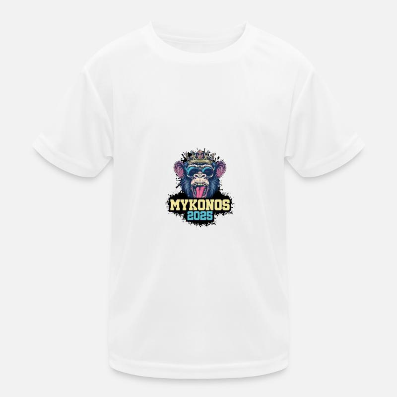 Mykonos 2025 Affe Kinder Funktions-T-Shirt
