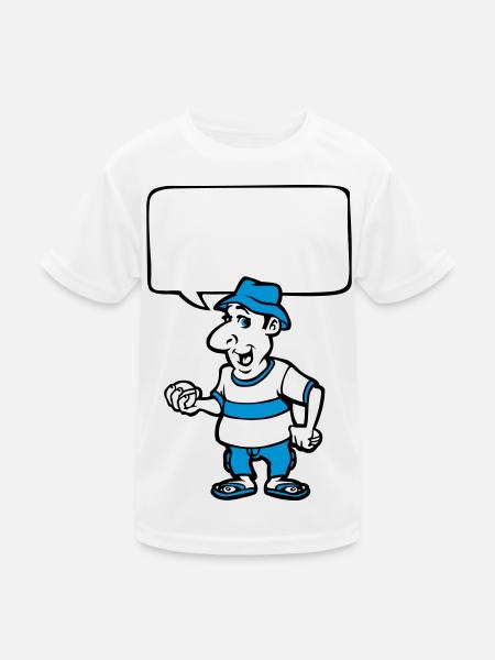 Schalen und Blase - Kinder Funktions-T-Shirt - Weiß - Vorne