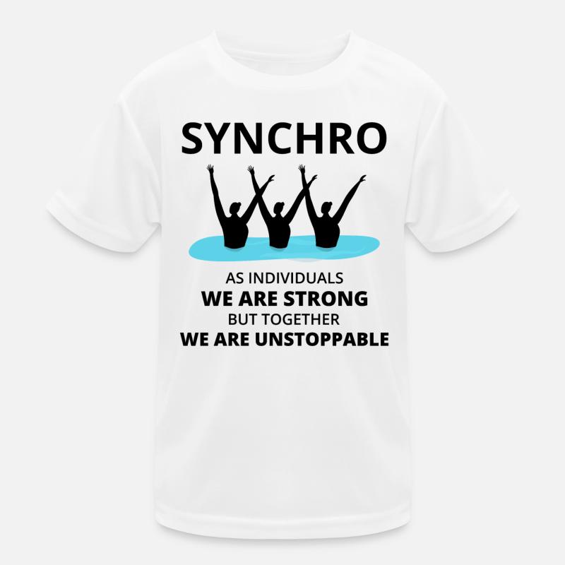 Synchro Schwimmer Synchronschwimmen Team Kinder Funktions-T-Shirt