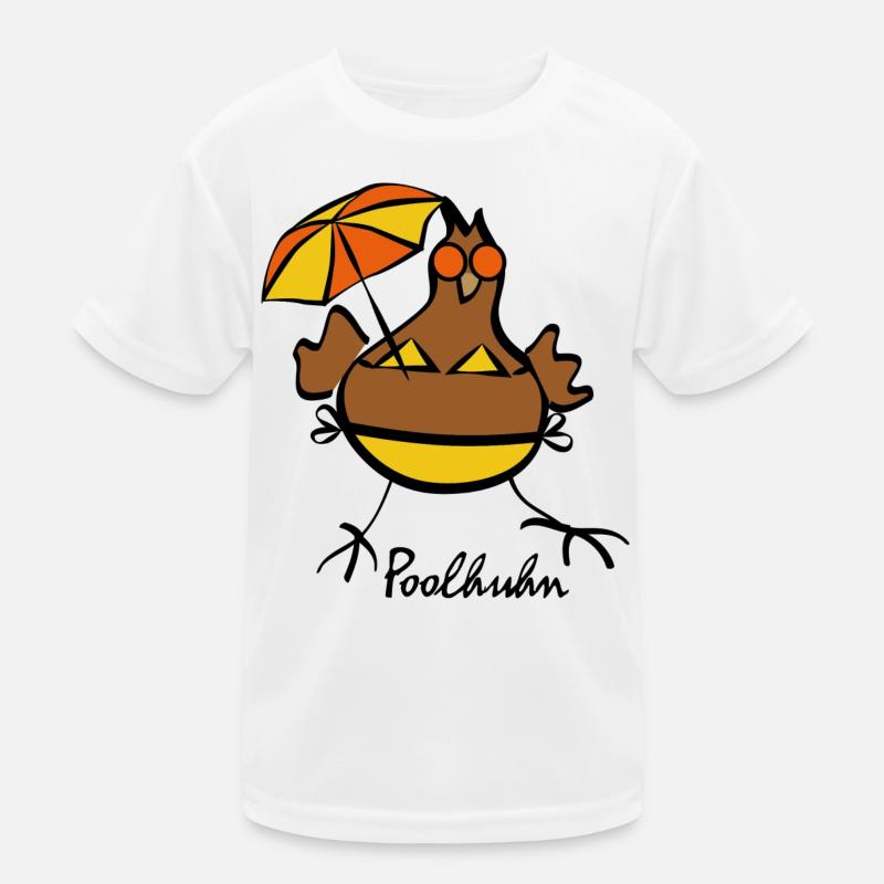 Poolhuhn 2025 Kinder Funktions-T-Shirt