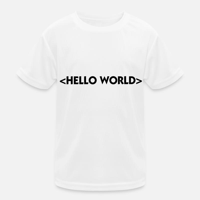 Hallo Welt Kinder Funktions-T-Shirt